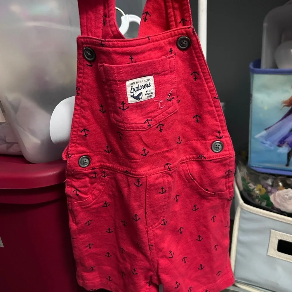 Kids Red Overalls